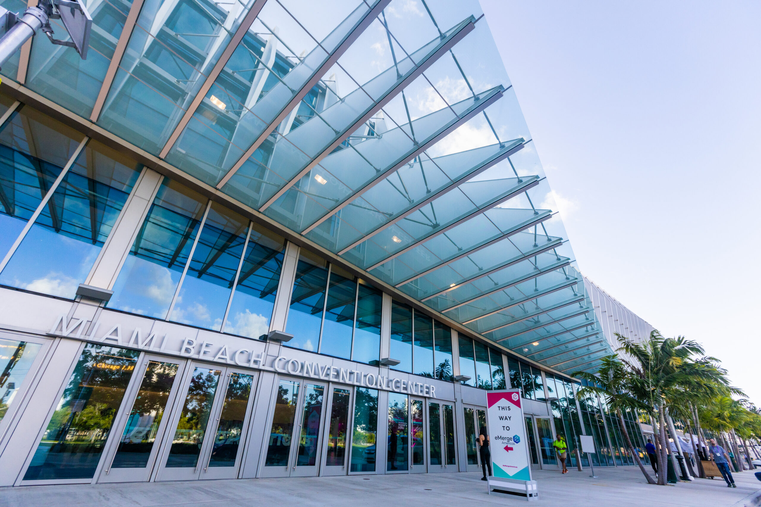 The convention center in Miami prepares for eMerge Americas.